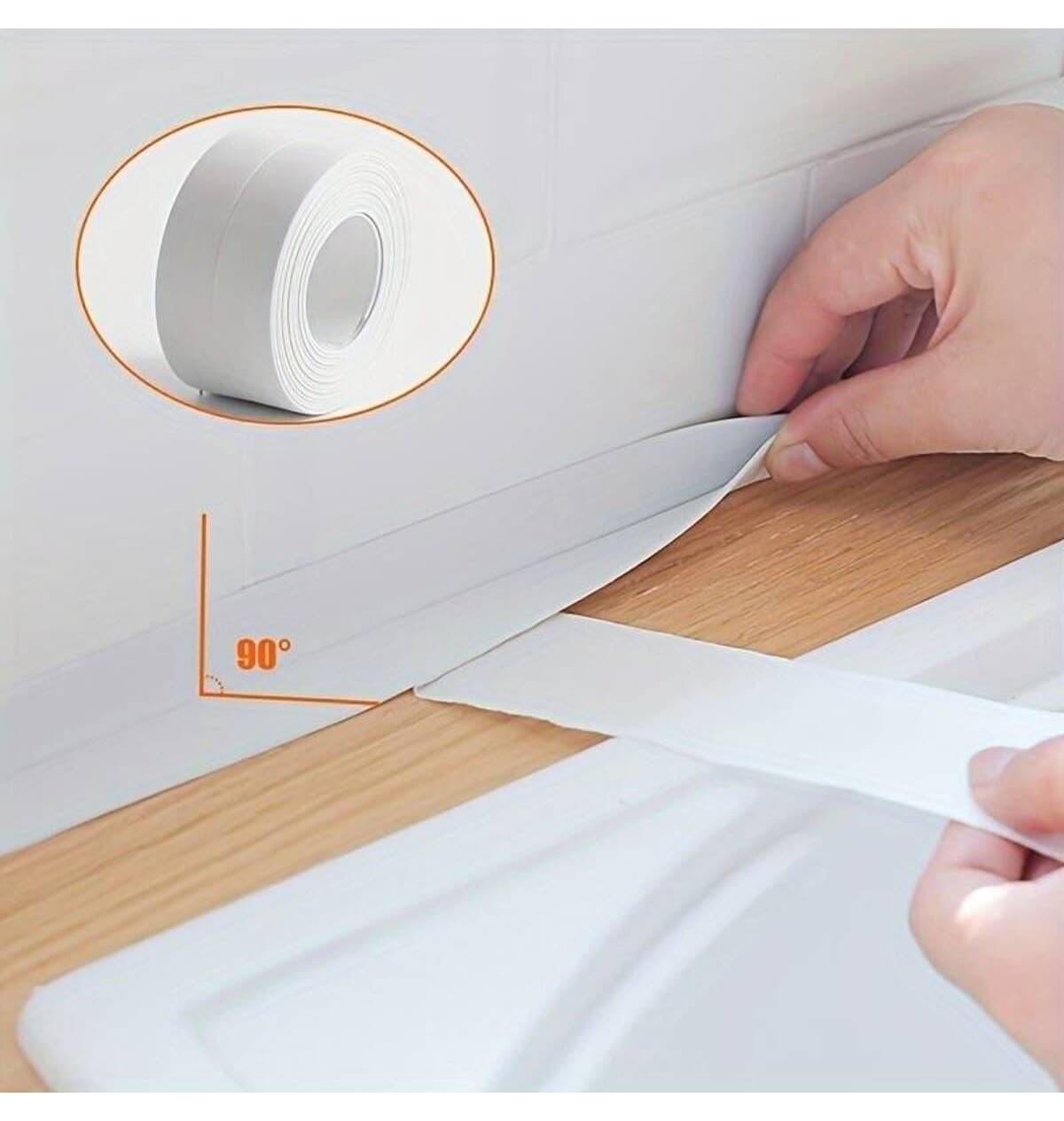 نوار آببندی Granvex سفید برای لبه وان و کابین دوش نوار آببندی Granvex سفید برای لبه وان و کابین دوش