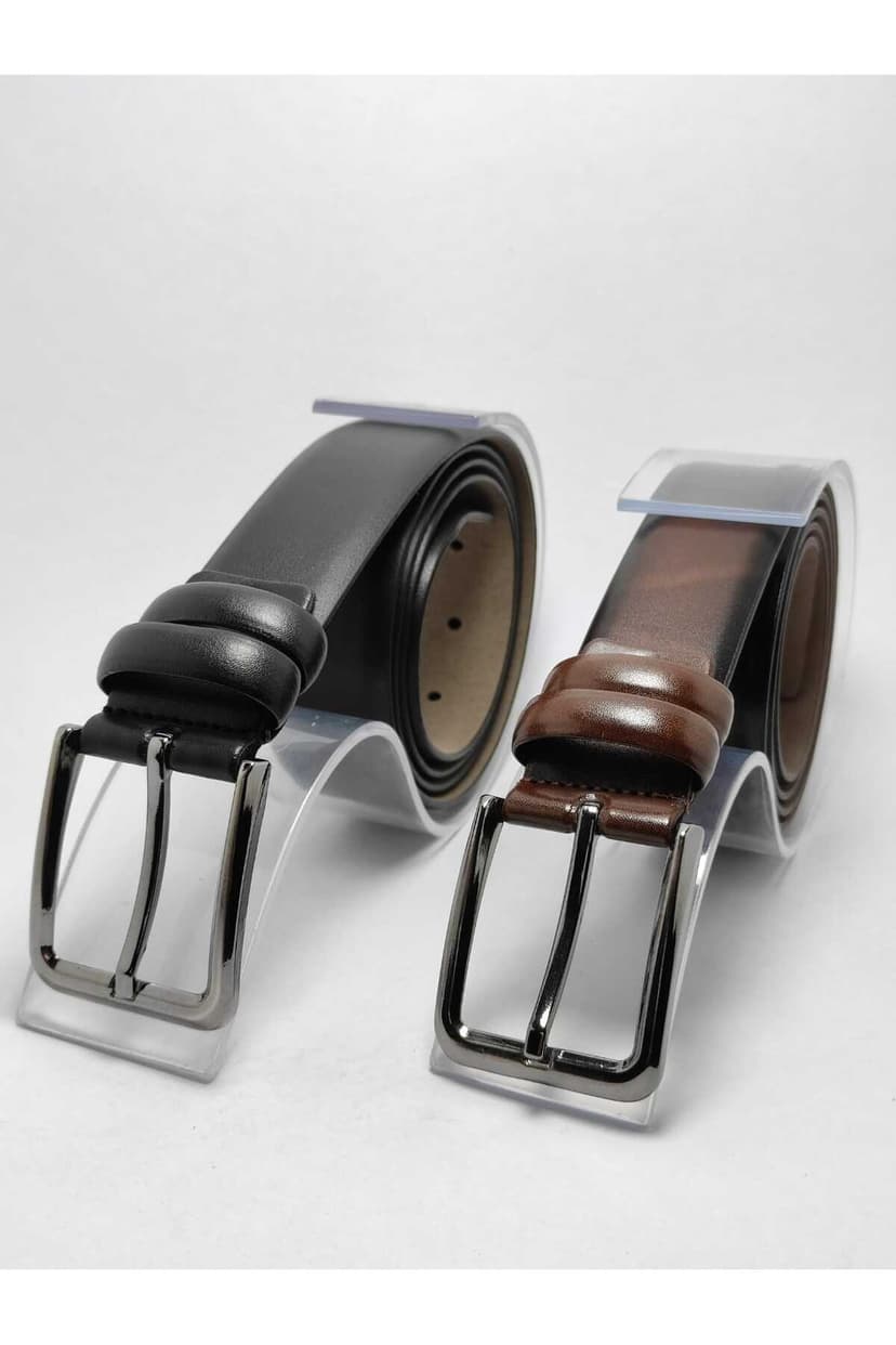 ست کمربند مردانه genuine leather company eds مشکی کلاسیک چرم وگان ست کمربند مردانه genuine leather company eds مشکی کلاسیک چرم وگان