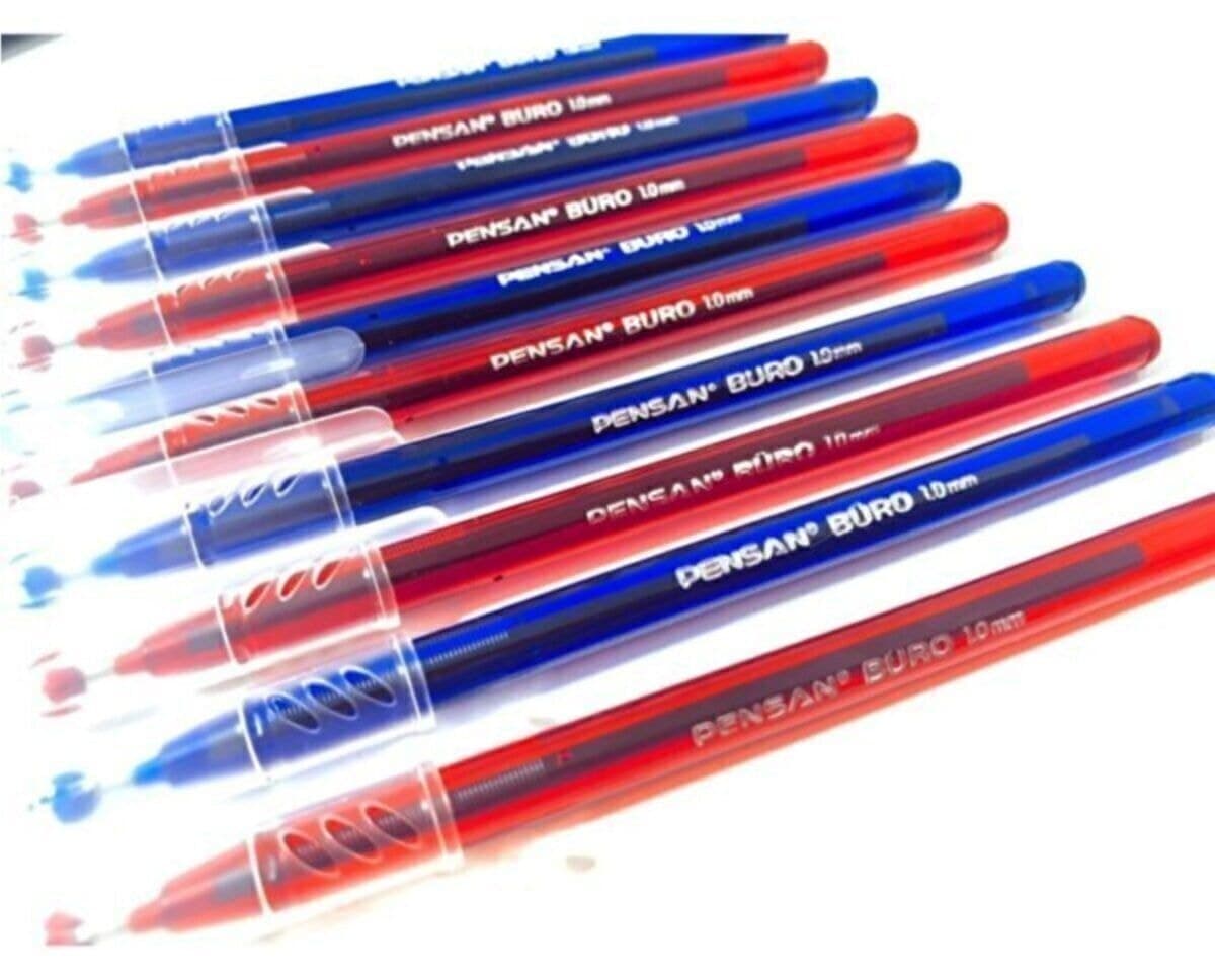خودکار Pensan Büro 1.0mm ۵ عددی قرمز و ۵ عددی آبی خودکار Pensan Büro 1.0mm ۵ عددی قرمز و ۵ عددی آبی
