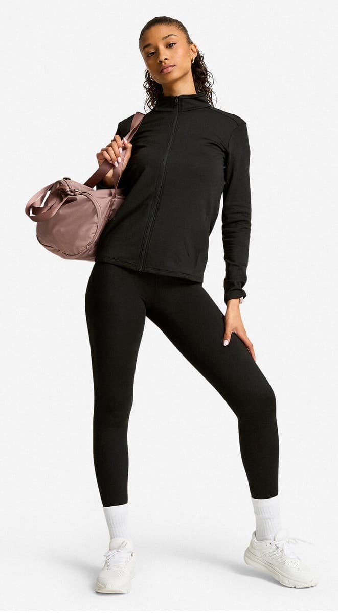 ژاکت ورزشی زنانه Decathlon فلیس سیاه ژاکت ورزشی زنانه Decathlon فلیس سیاه