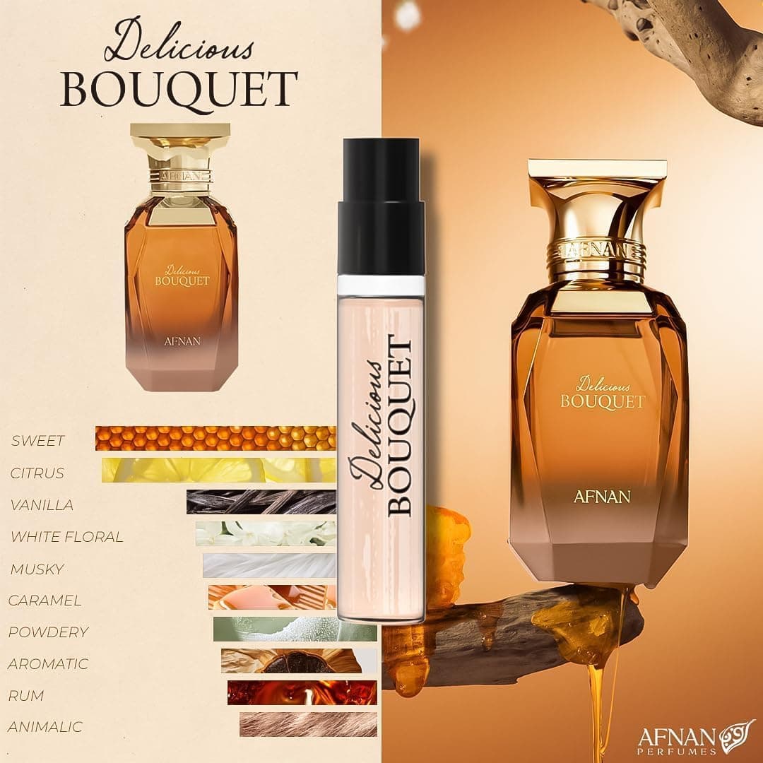 ست نمونه عطر زنانه Afnan سری Bouquet Femme 2ml×5 عدد ست نمونه عطر زنانه Afnan سری Bouquet Femme 2ml×5 عدد
