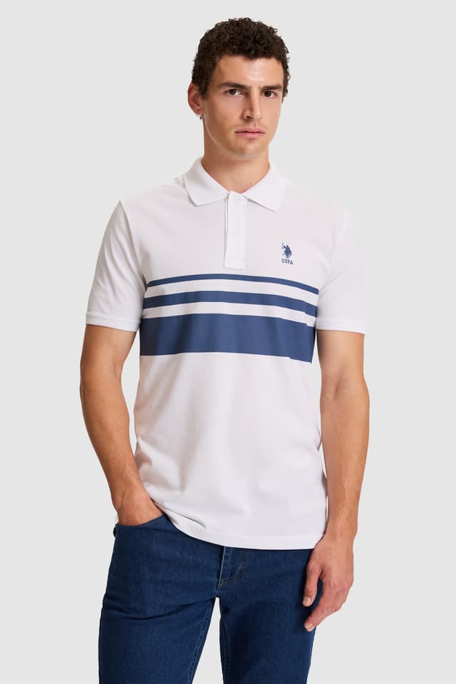 تیشرت مردانه یقه پولو U.S. Polo Assn. سفید فیت معمولی مدل 50326995-VR013 تیشرت مردانه یقه پولو U.S. Polo Assn. سفید فیت معمولی مدل 50326995-VR013