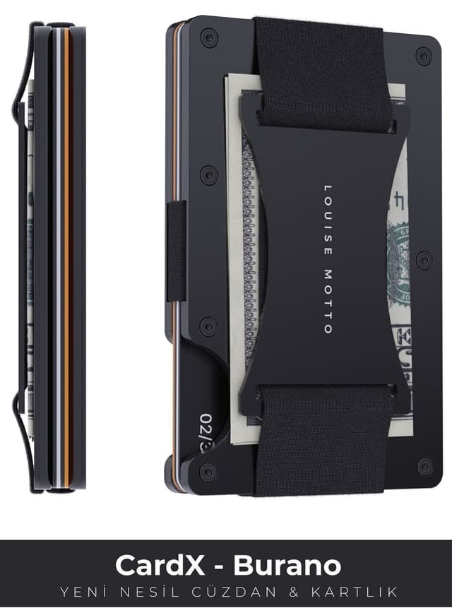 جاکارتی Louise Motto با بند Burano Strap و محافظ RFID مدل Cardx مشکی جاکارتی Louise Motto با بند Burano Strap و محافظ RFID مدل Cardx مشکی