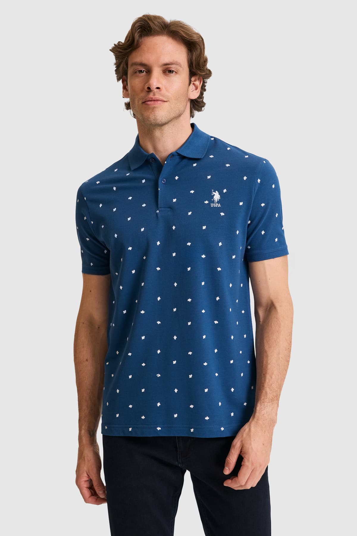 تیشرت مردانه U.S. Polo Assn. فیت معمولی یقه پولو سرمهای روشن مدل 50327004-VR059 تیشرت مردانه U.S. Polo Assn. فیت معمولی یقه پولو سرمهای روشن مدل 50327004-VR059