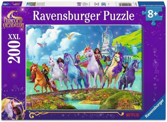 پازل Ravensburger سری The Magic of Unicorn Academy با 200 قطعه XXL پازل Ravensburger سری The Magic of Unicorn Academy با 200 قطعه XXL
