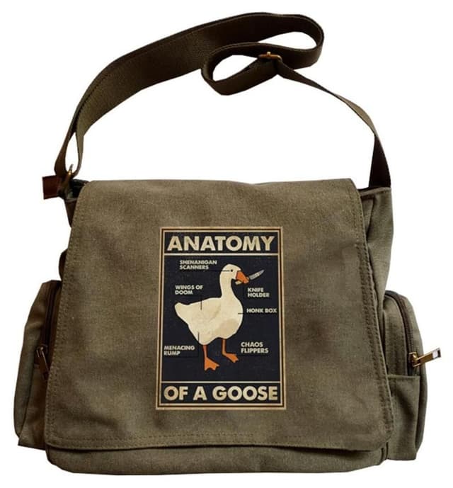 کیف پستچی یونیسکس سبز Toum با طرح BlackCo Duck Anatomy کیف پستچی یونیسکس سبز Toum با طرح BlackCo Duck Anatomy