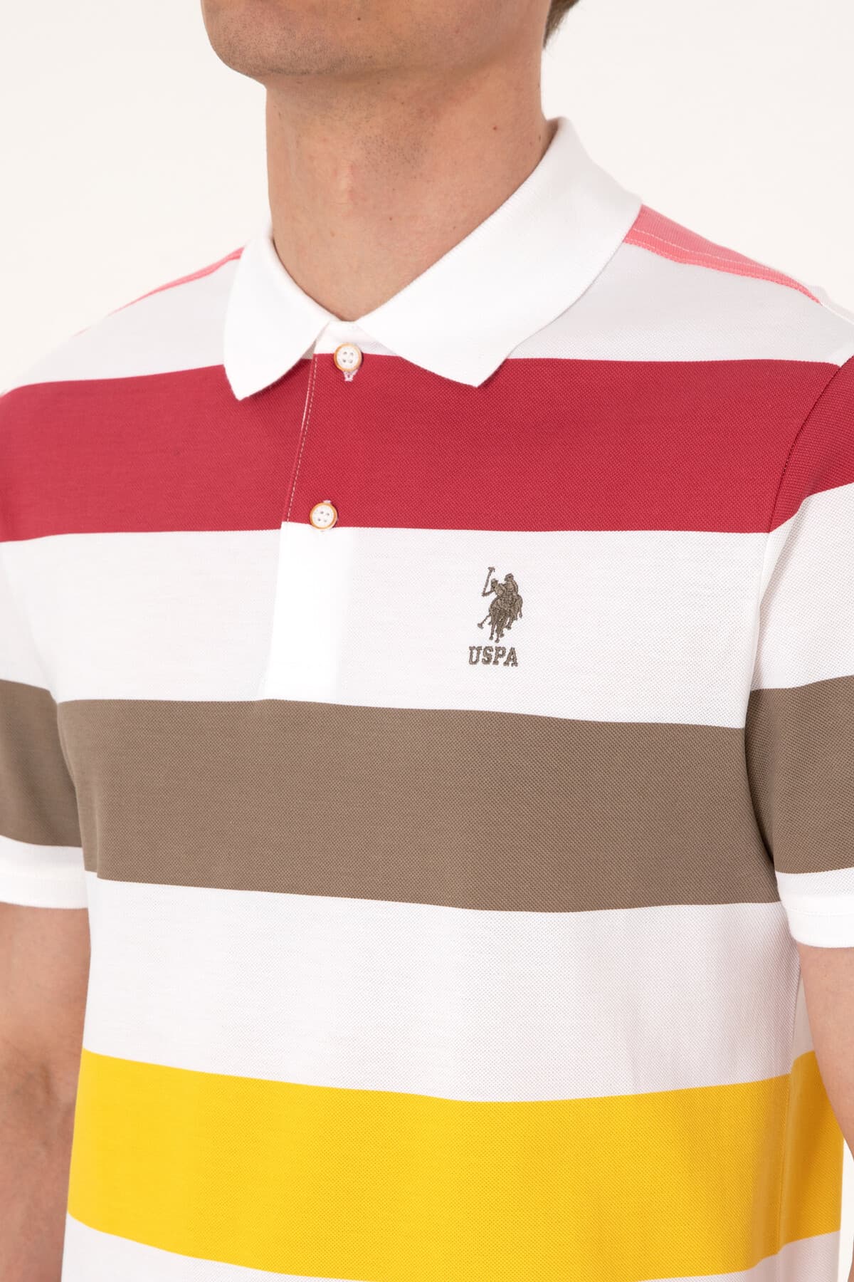 تیشرت مردانه U.S. Polo Assn. یقه پولو فیت معمولی قهوهای روشن مدل 50299945-VR052 تیشرت مردانه U.S. Polo Assn. یقه پولو فیت معمولی قهوهای روشن مدل 50299945-VR052