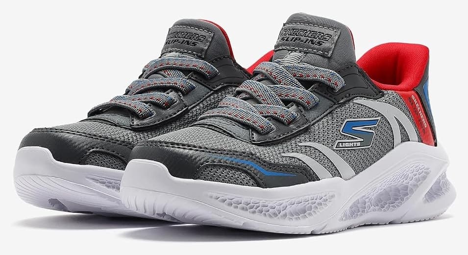 کفش ورزشی پسرانه Skechers با چراغ خاکستری مدل METEOR-LIGHTS - BRISK-BEAMS کفش ورزشی پسرانه Skechers با چراغ خاکستری مدل METEOR-LIGHTS - BRISK-BEAMS