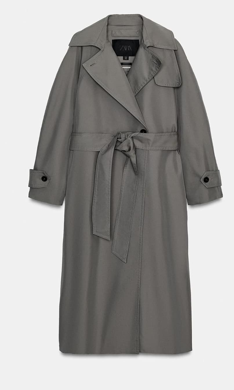 ترنچکت مردانه Zara ZW Collection کمربندی اورسایز ترنچکت مردانه Zara ZW Collection کمربندی اورسایز