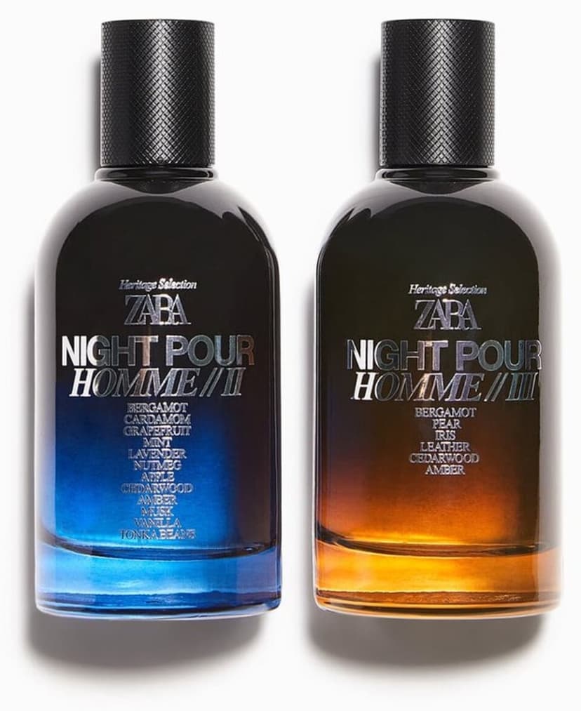 ادوپرفیوم مردانه Zara مدل NIGHT POUR HOMME II + NIGHT POUR HOMME III 100 ML ادوپرفیوم مردانه Zara مدل NIGHT POUR HOMME II + NIGHT POUR HOMME III 100 ML