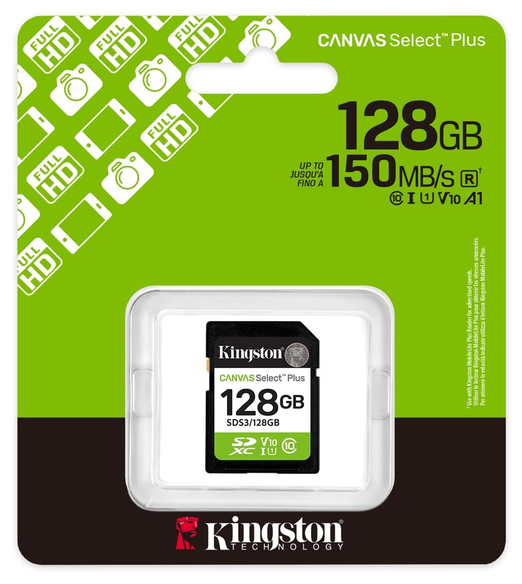 کارت حافظه SD Kingston Canvas Select Plus 128GB 150MB/s مدل SDS3/128GB کارت حافظه SD Kingston Canvas Select Plus 128GB 150MB/s مدل SDS3/128GB