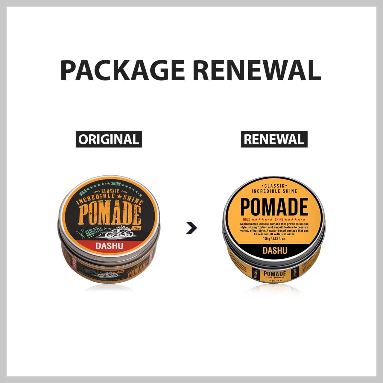 ژل مو DASHU با نگهداری قوی و ظاهر خیس Classic Incredible Shine Pomade 100g ژل مو DASHU با نگهداری قوی و ظاهر خیس Classic Incredible Shine Pomade 100g