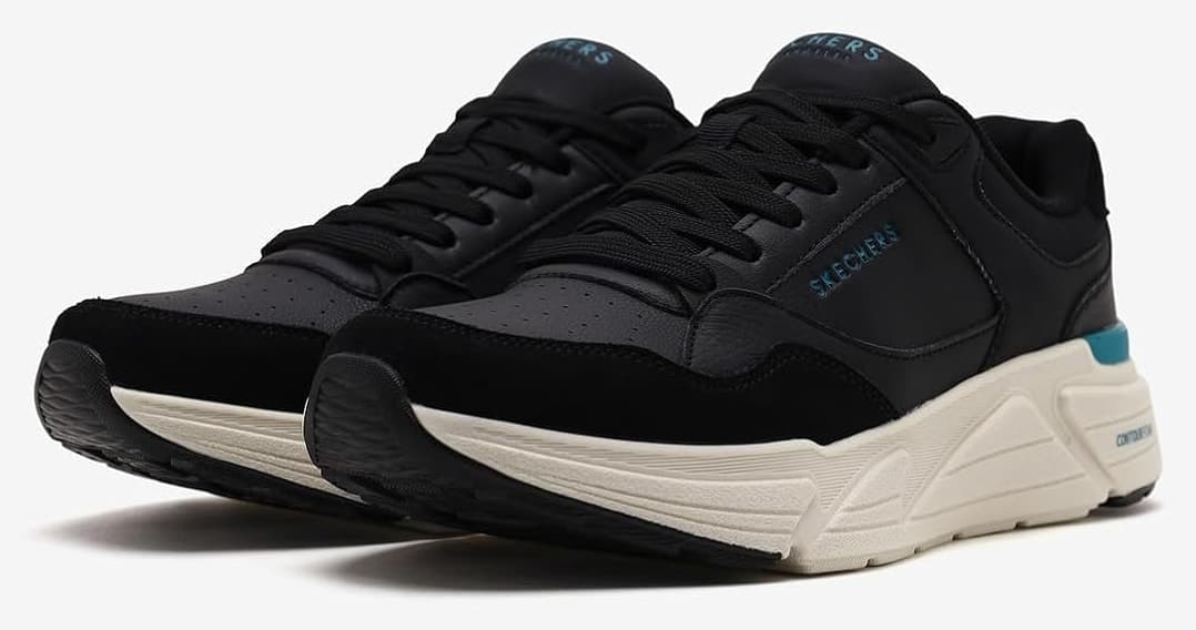 کفش اسنیکرز مردانه Skechers سیاه Rovıno Lıte مدل 183430 BKTQ کفش اسنیکرز مردانه Skechers سیاه Rovıno Lıte مدل 183430 BKTQ