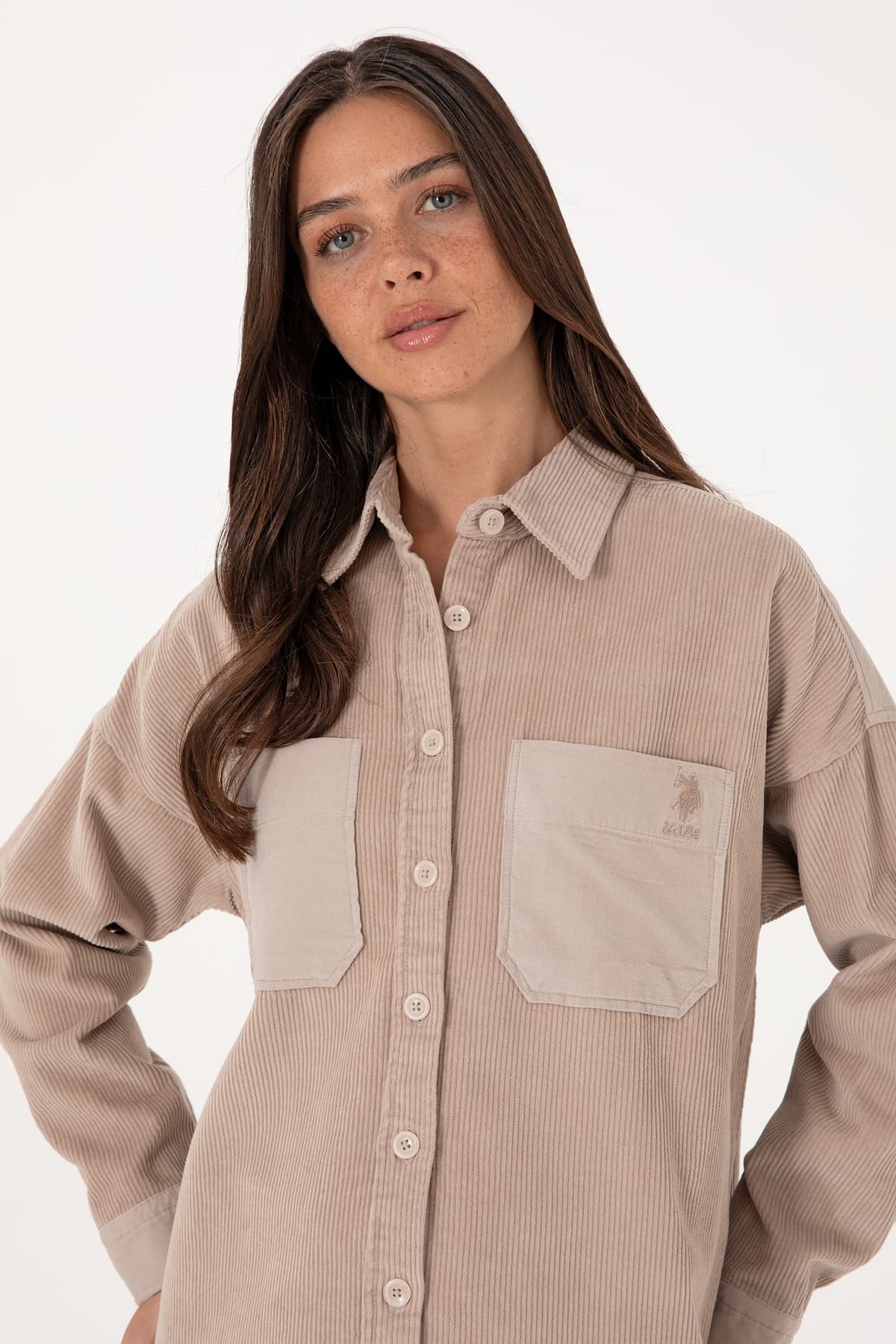 پیراهن تونیک زنانه U.S. Polo Assn. آستین بلند رنگ سنگی مدل 50290001-VR049 پیراهن تونیک زنانه U.S. Polo Assn. آستین بلند رنگ سنگی مدل 50290001-VR049