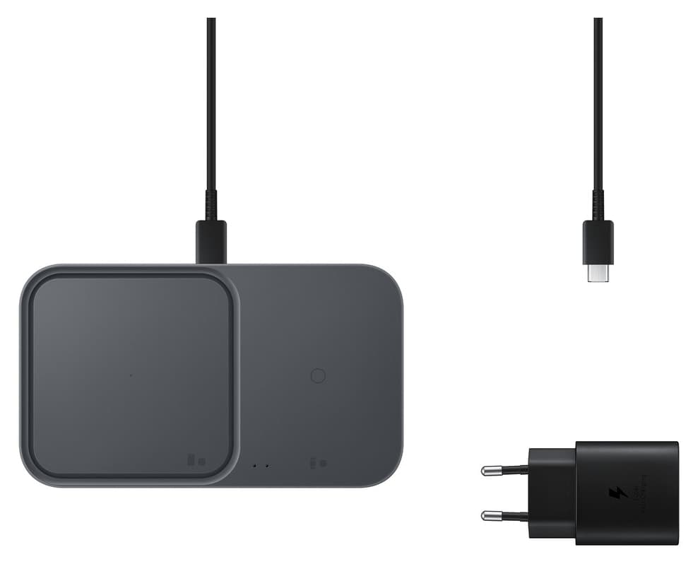 شارژر بیسیم دوتایی سریع Samsung مدل EP P5400T خاکستری تیره شارژر بیسیم دوتایی سریع Samsung مدل EP P5400T خاکستری تیره