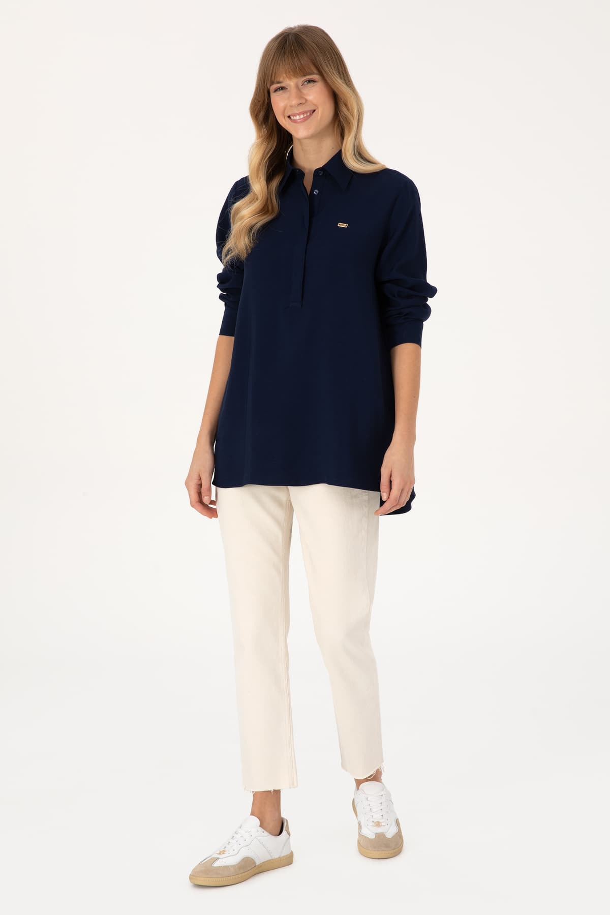 پیراهن زنانه U.S. Polo Assn. آستین بلند سرمهای مدل 50316411-VR033 پیراهن زنانه U.S. Polo Assn. آستین بلند سرمهای مدل 50316411-VR033