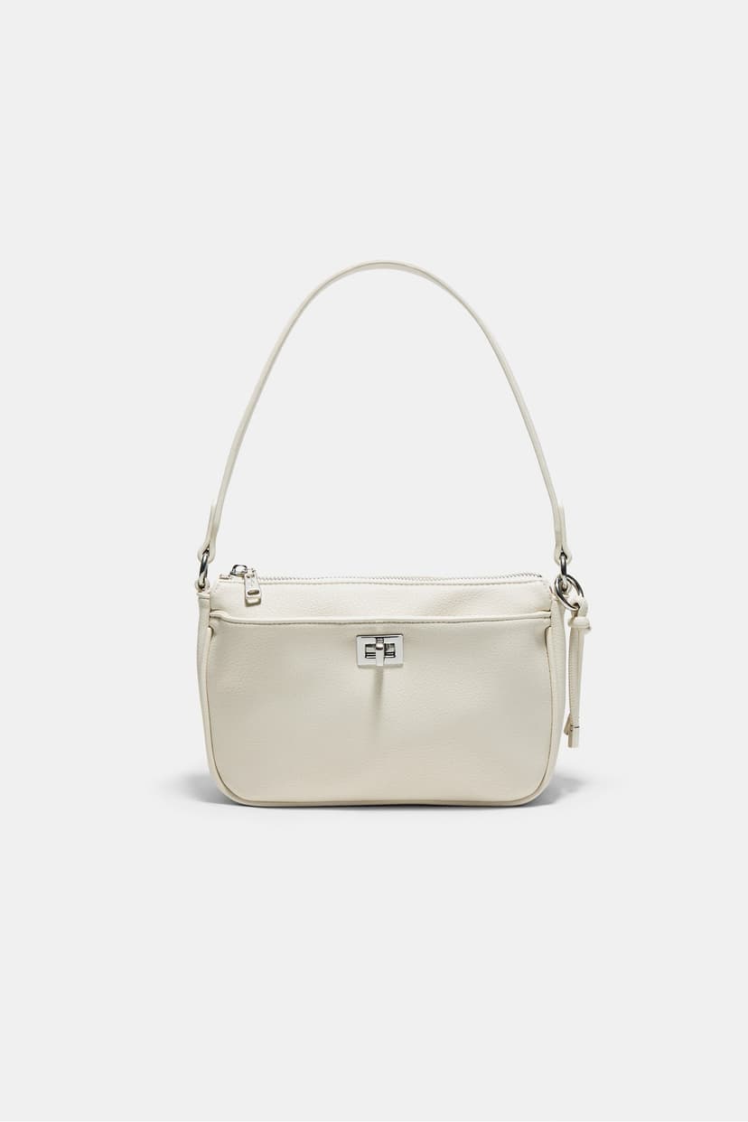 کیف دوشی زنانه Stradivarius با بند متقاطع و قفلدار کیف دوشی زنانه Stradivarius با بند متقاطع و قفلدار
