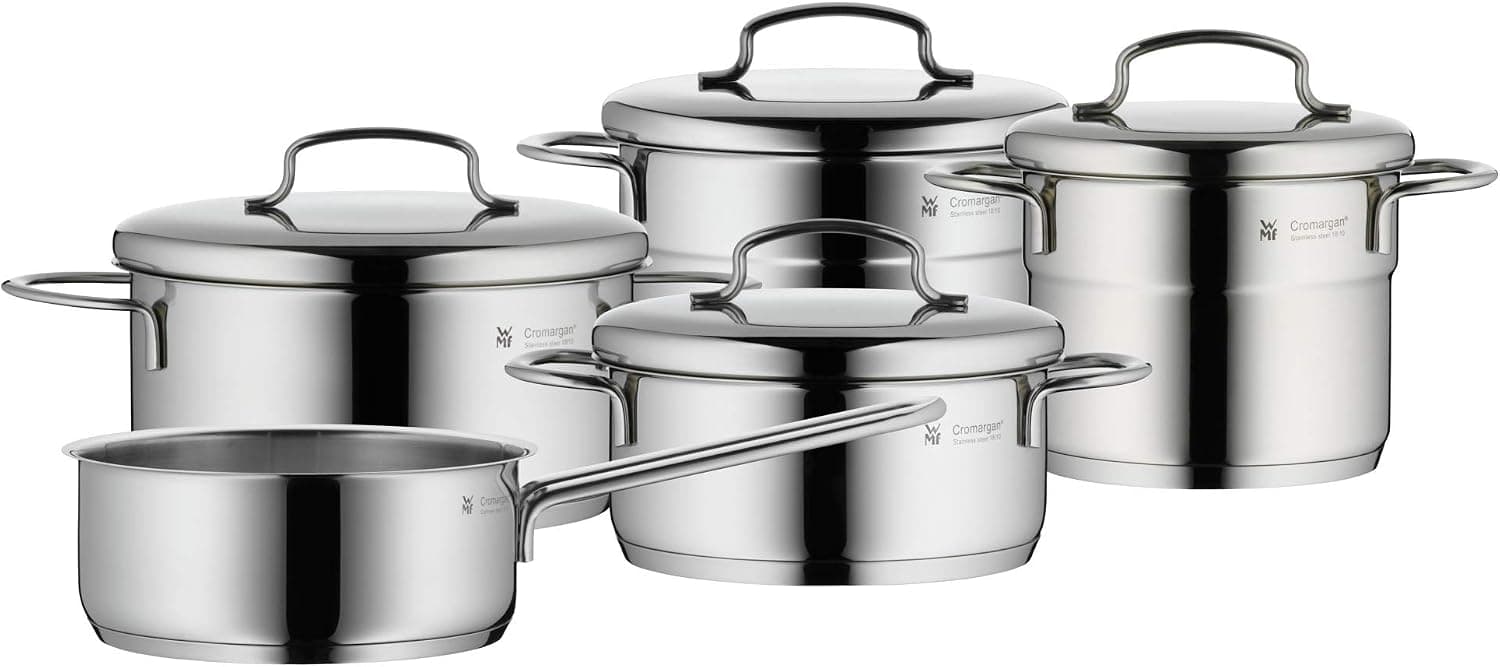 قابلمه کوچک WMF دربدار 14 cm 0.9 L Cromargan استیل ضدزنگ مناسب اجاق القایی قابلمه کوچک WMF دربدار 14 cm 0.9 L Cromargan استیل ضدزنگ مناسب اجاق القایی