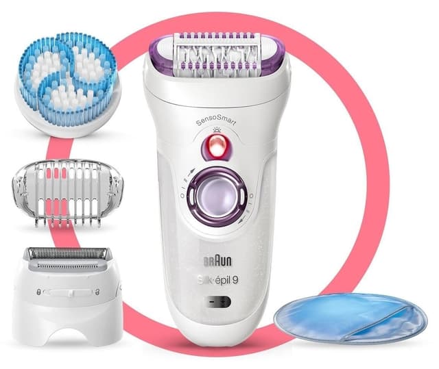 اپیلاتور Braun Silk-épil 9 9735 SensoSmart بیسیم، خشک و مرطوب، 6 سری اضافه، 3 در 1 اپیلاتور Braun Silk-épil 9 9735 SensoSmart بیسیم، خشک و مرطوب، 6 سری اضافه، 3 در 1