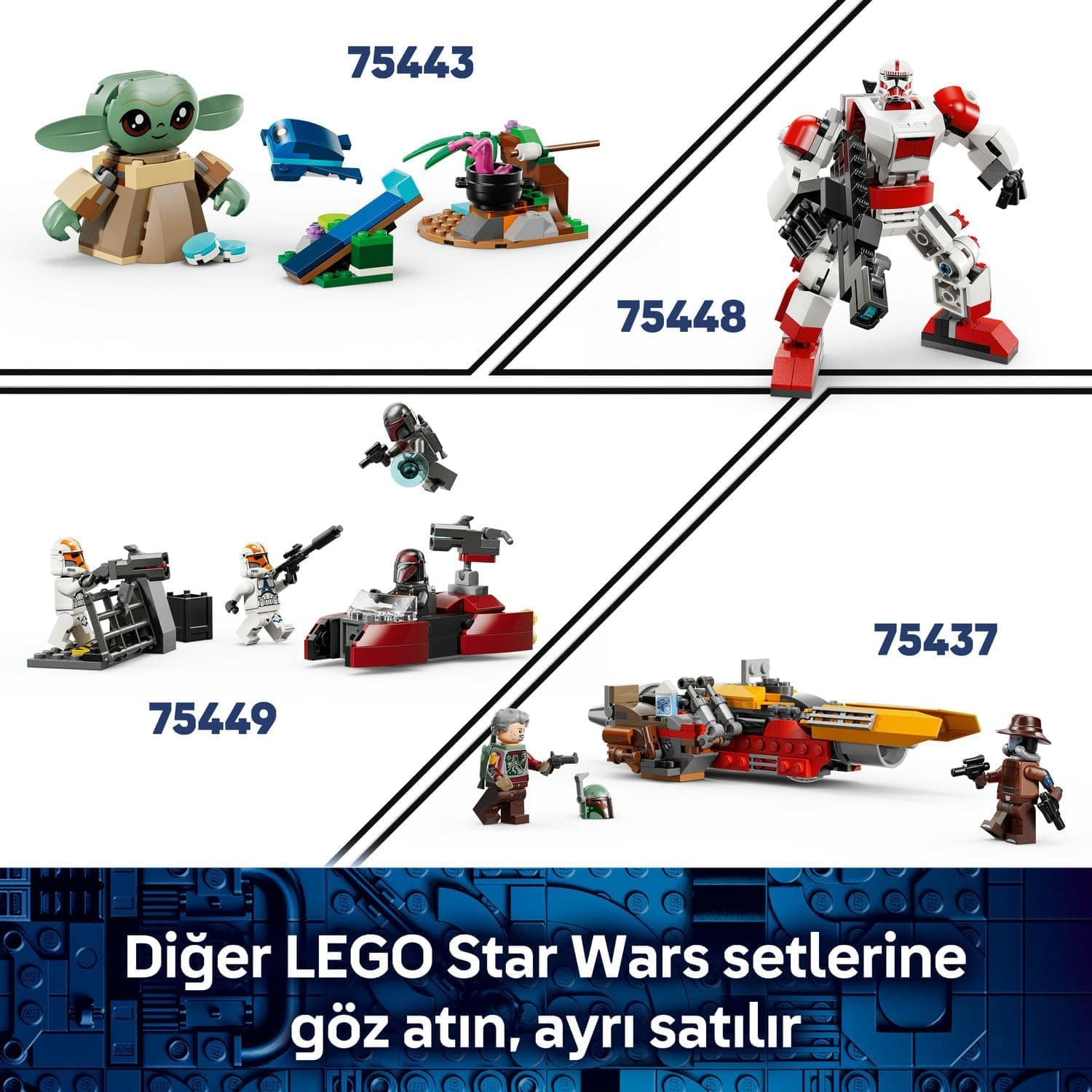 لگو Star Wars موتور اسپیدر Mandalorian و Grogu مدل 75436 لگو Star Wars موتور اسپیدر Mandalorian و Grogu مدل 75436