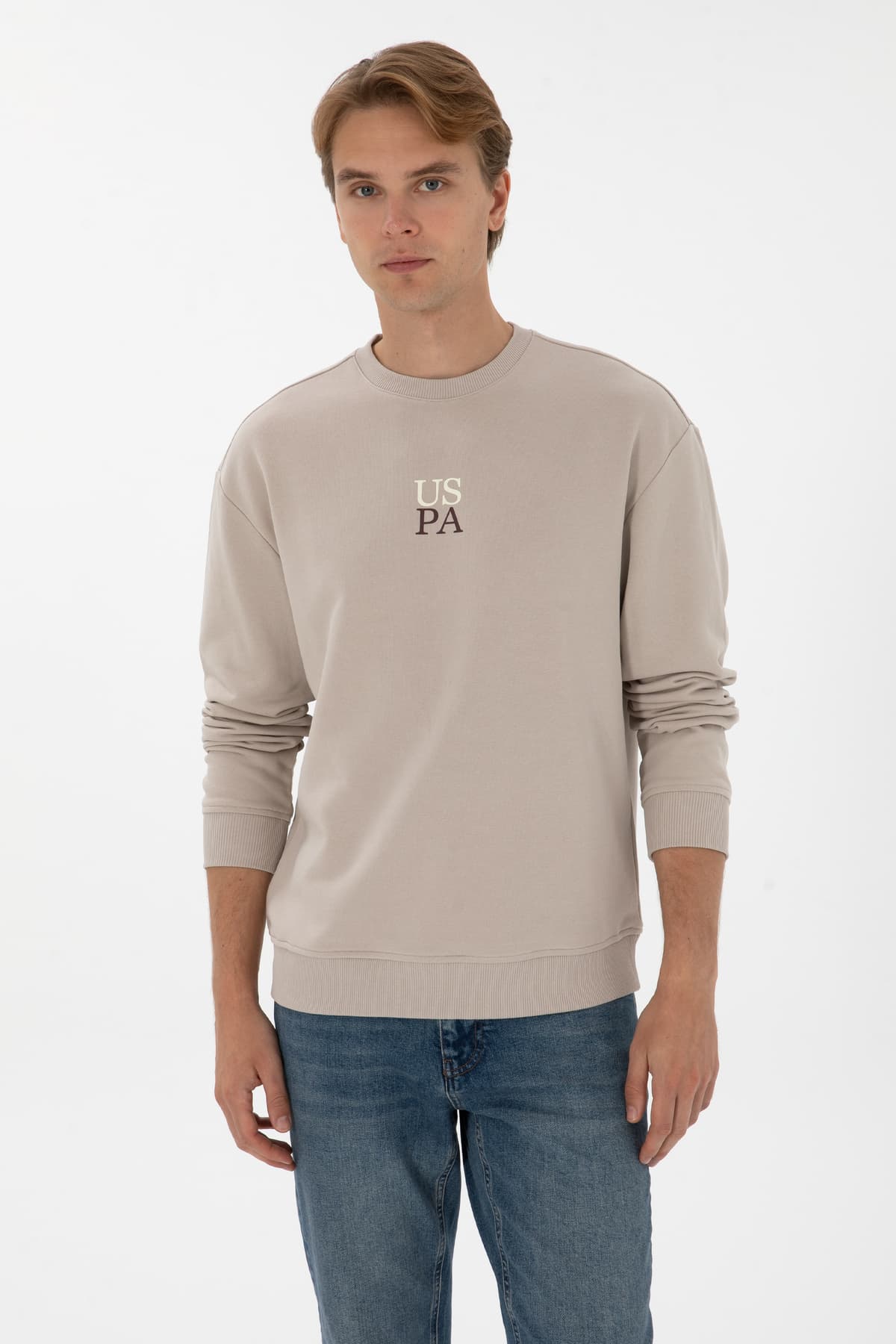سوئیشرت مردانه U.S. Polo Assn. فیت کامفورت یقه گرد سنگی ساده مدل 50313760-VR049 سوئیشرت مردانه U.S. Polo Assn. فیت کامفورت یقه گرد سنگی ساده مدل 50313760-VR049