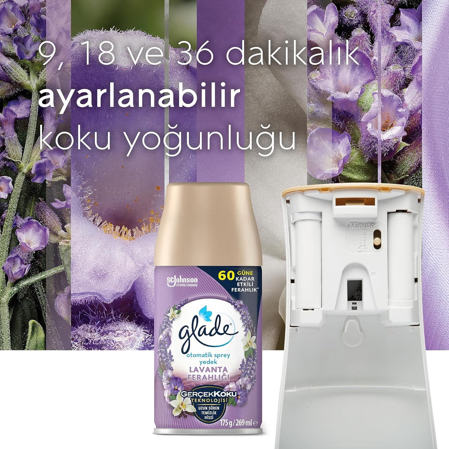 اسپری یدک خوشبوکننده خودکار Glade با رایحه اسطوخودوس، ماندگاری 60 روز (1 x 269 mL) اسپری یدک خوشبوکننده خودکار Glade با رایحه اسطوخودوس، ماندگاری 60 روز (1 x 269 mL)