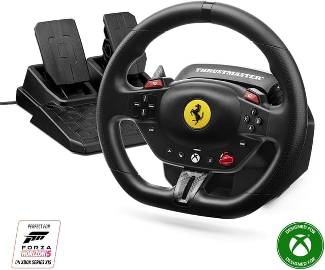 فرمان بازی مسابقهای مناسب Xbox Series X|S، Xbox One و PC برند Thrustmaster Ferrari 296 GTS با پدال مغناطیسی مدل T98-X فرمان بازی مسابقهای مناسب Xbox Series X|S، Xbox One و PC برند Thrustmaster Ferrari 296 GTS با پدال مغناطیسی مدل T98-X