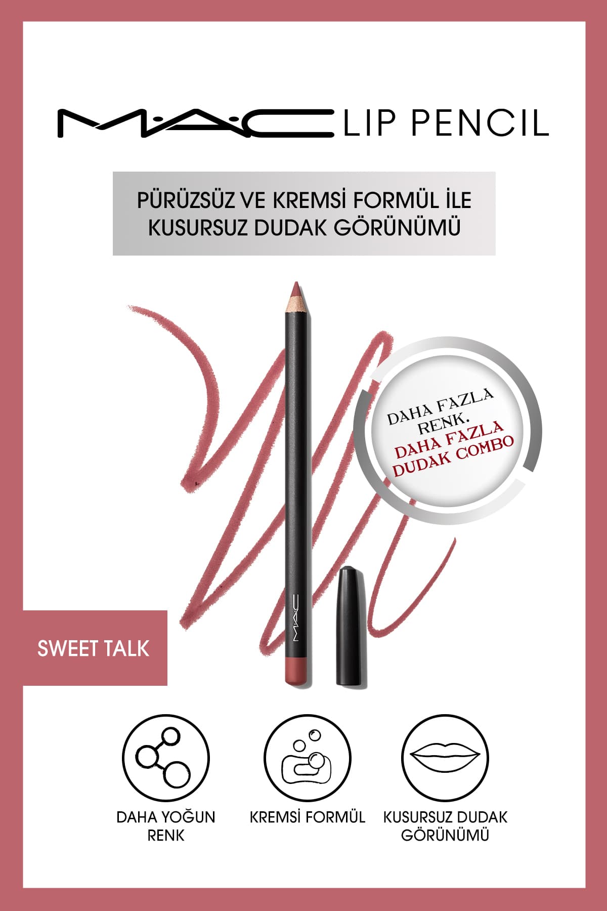 مداد لب Mac کرمی و ماندگار آلویی 1.45g مداد لب Mac کرمی و ماندگار آلویی 1.45g