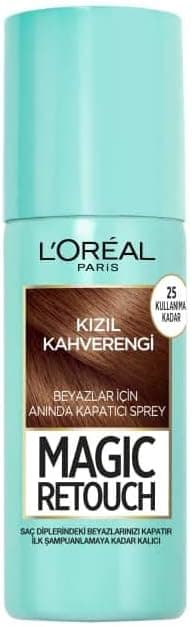 اسپری پوشاننده ریشه موی سفید L'Oréal Paris Magic Retouch رنگ قهوهای قرمز 75ml اسپری پوشاننده ریشه موی سفید L'Oréal Paris Magic Retouch رنگ قهوهای قرمز 75ml