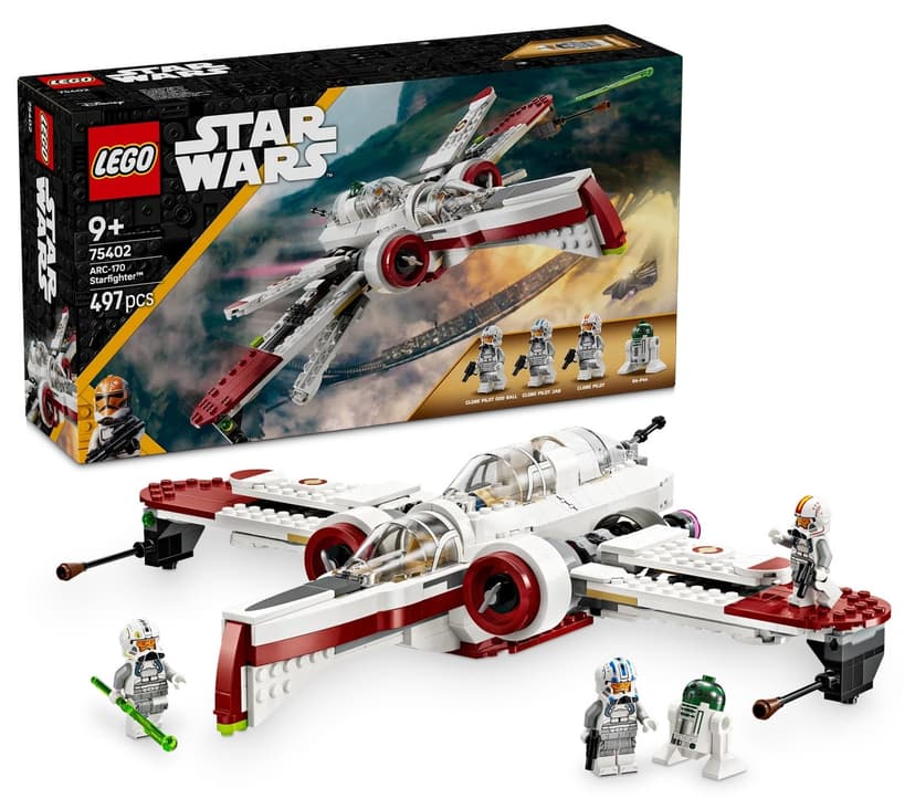 لگو 75402 Star Wars ARC-170 Starfighter 9 سال به بالا (497 قطعه) لگو 75402 Star Wars ARC-170 Starfighter 9 سال به بالا (497 قطعه)