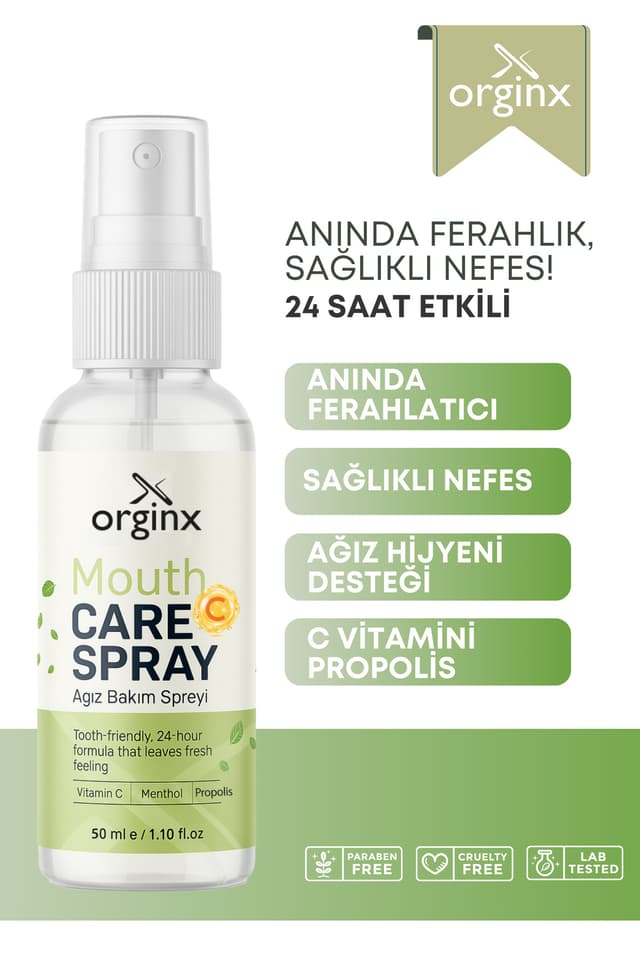 اسپری دهان Orginx حاوی ویتامین C و برهموم، ضد بوی بد دهان با محافظت طبیعی 50 ml اسپری دهان Orginx حاوی ویتامین C و برهموم، ضد بوی بد دهان با محافظت طبیعی 50 ml
