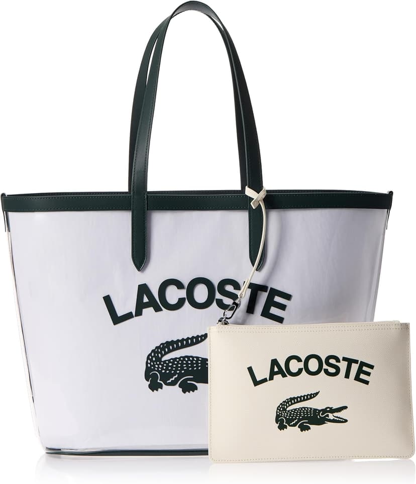 کیف توت زنانه Lacoste مدل Anna طرح دانهدار سایز بزرگ کیف توت زنانه Lacoste مدل Anna طرح دانهدار سایز بزرگ