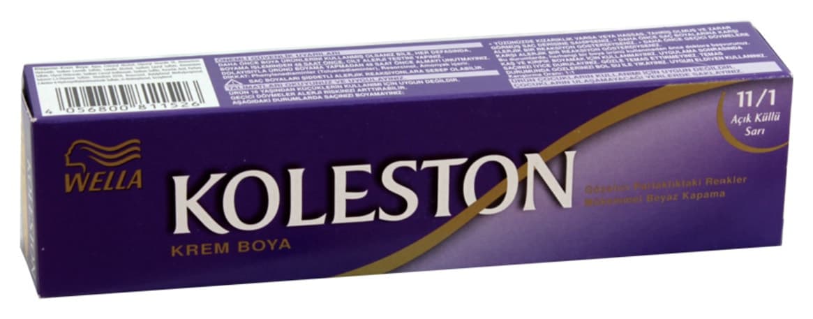 رنگ مو زنانه Wella Koleston Single تک تیوب 11/1 بلوند روشن خاکستری رنگ مو زنانه Wella Koleston Single تک تیوب 11/1 بلوند روشن خاکستری