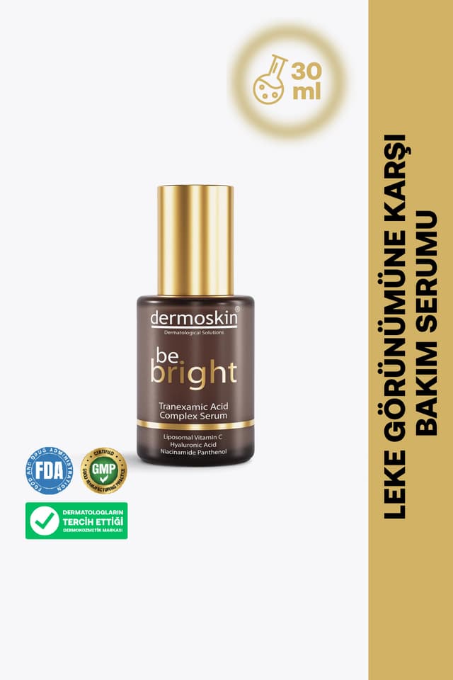 سرم ضدلک و ضدچروک Dermoskin حاوی اسید هیالورونیک Be Bright Tranexamic Acid 30 ml سرم ضدلک و ضدچروک Dermoskin حاوی اسید هیالورونیک Be Bright Tranexamic Acid 30 ml