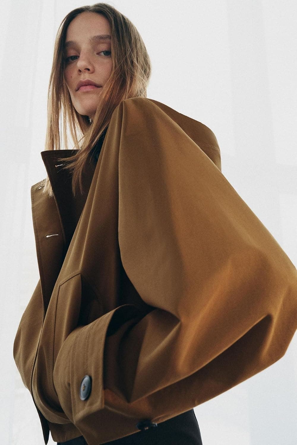 ترنچ کت مردانه Zara ضدآب کوتاه ZW Collection ترنچ کت مردانه Zara ضدآب کوتاه ZW Collection