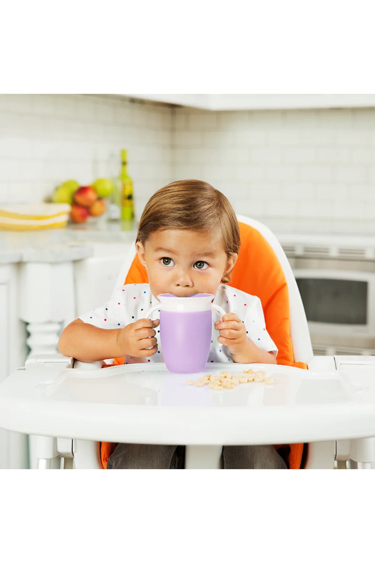 لیوان آموزشی کودک Munchkin Mucize 360 بنفش 207ml 6ay+ 1 عدد لیوان آموزشی کودک Munchkin Mucize 360 بنفش 207ml 6ay+ 1 عدد