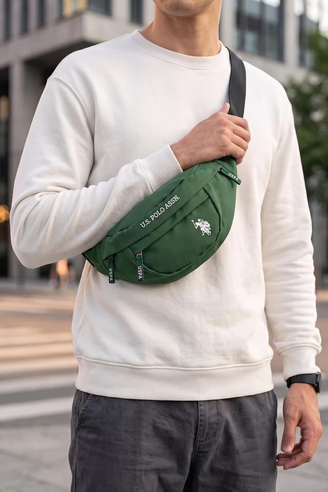 کیف کمری یونیسکس U.S. POLO ASSN. دوشی و سینهای سبز مدل 25051-25052-25053 کیف کمری یونیسکس U.S. POLO ASSN. دوشی و سینهای سبز مدل 25051-25052-25053