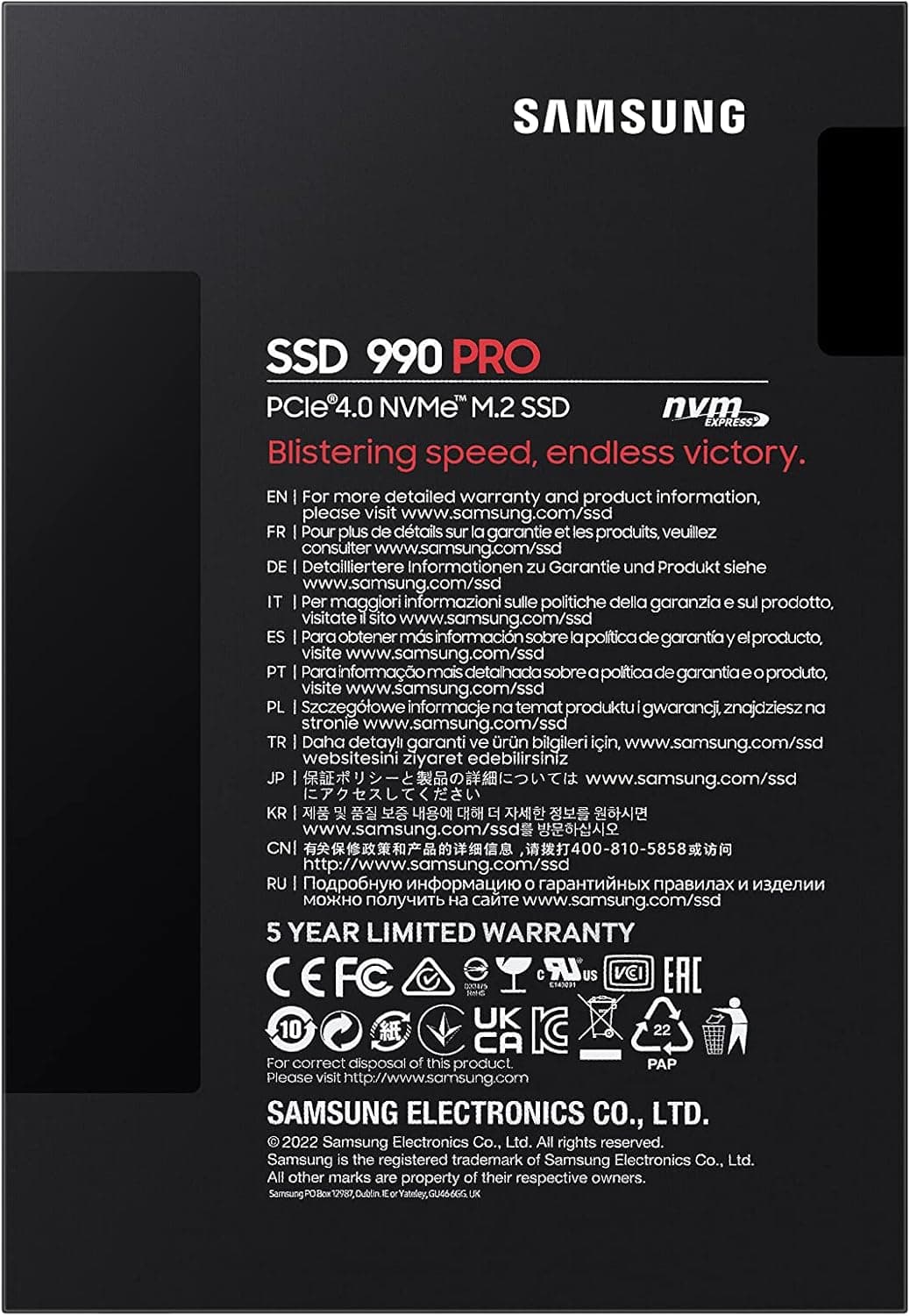 حافظه SSD Samsung مدل 990 PRO ظرفیت 2000 GB M.2 NVMe حافظه SSD Samsung مدل 990 PRO ظرفیت 2000 GB M.2 NVMe