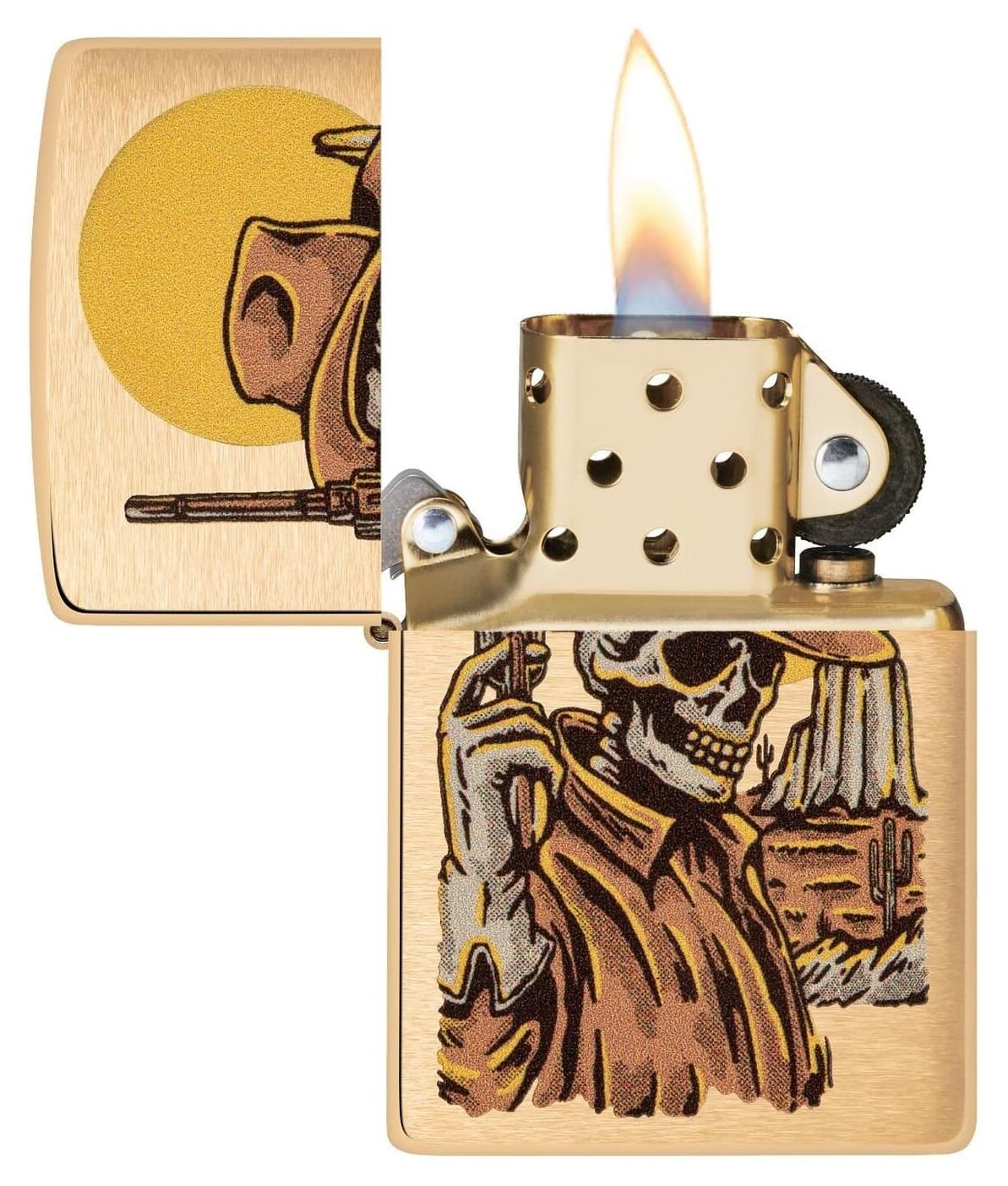 فندک Zippo طرح کابوی جمجمه مدل 204B 48519-103458 فندک Zippo طرح کابوی جمجمه مدل 204B 48519-103458