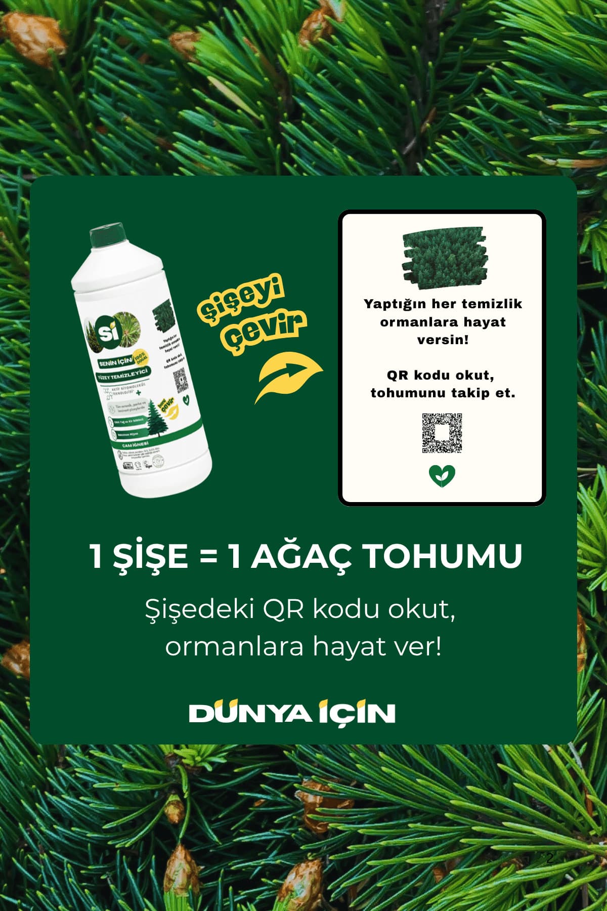 تمیزکننده سطوح Sİ Senin İçin کاملاً طبیعی با رایحه سوزن کاج 900ML تمیزکننده سطوح Sİ Senin İçin کاملاً طبیعی با رایحه سوزن کاج 900ML