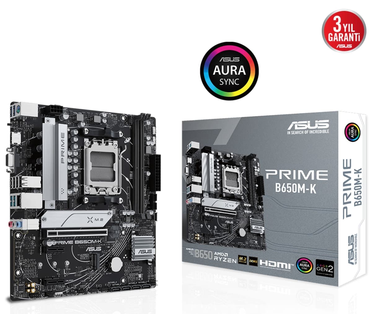 مادربرد ASUS سوکت AM5 DDR5 mATX مدل PRIME B650M-K مادربرد ASUS سوکت AM5 DDR5 mATX مدل PRIME B650M-K
