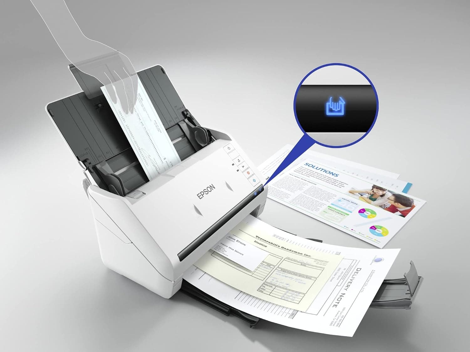 اسکنر اداری Epson تخت مدل Workforce DS770II USB 3.0 600DPI 30BIT اسکنر اداری Epson تخت مدل Workforce DS770II USB 3.0 600DPI 30BIT