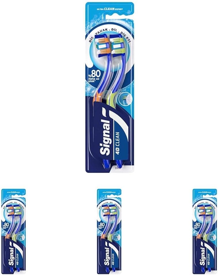 مسواک Signal Ultra Clean Expert 4D Clean متوسط 1+1 مسواک Signal Ultra Clean Expert 4D Clean متوسط 1+1