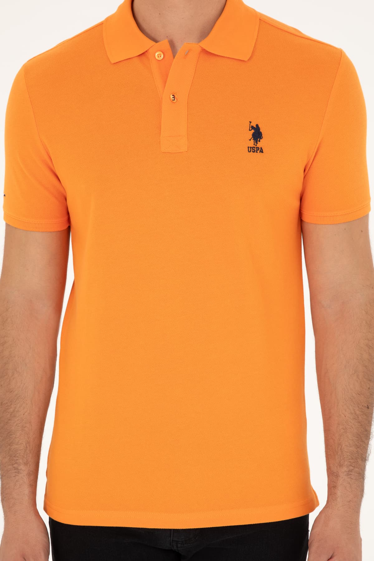 تیشرت مردانه U.S. Polo Assn. فیت اسلیم یقه پولو نارنجی مدل 50279613-VR051 تیشرت مردانه U.S. Polo Assn. فیت اسلیم یقه پولو نارنجی مدل 50279613-VR051