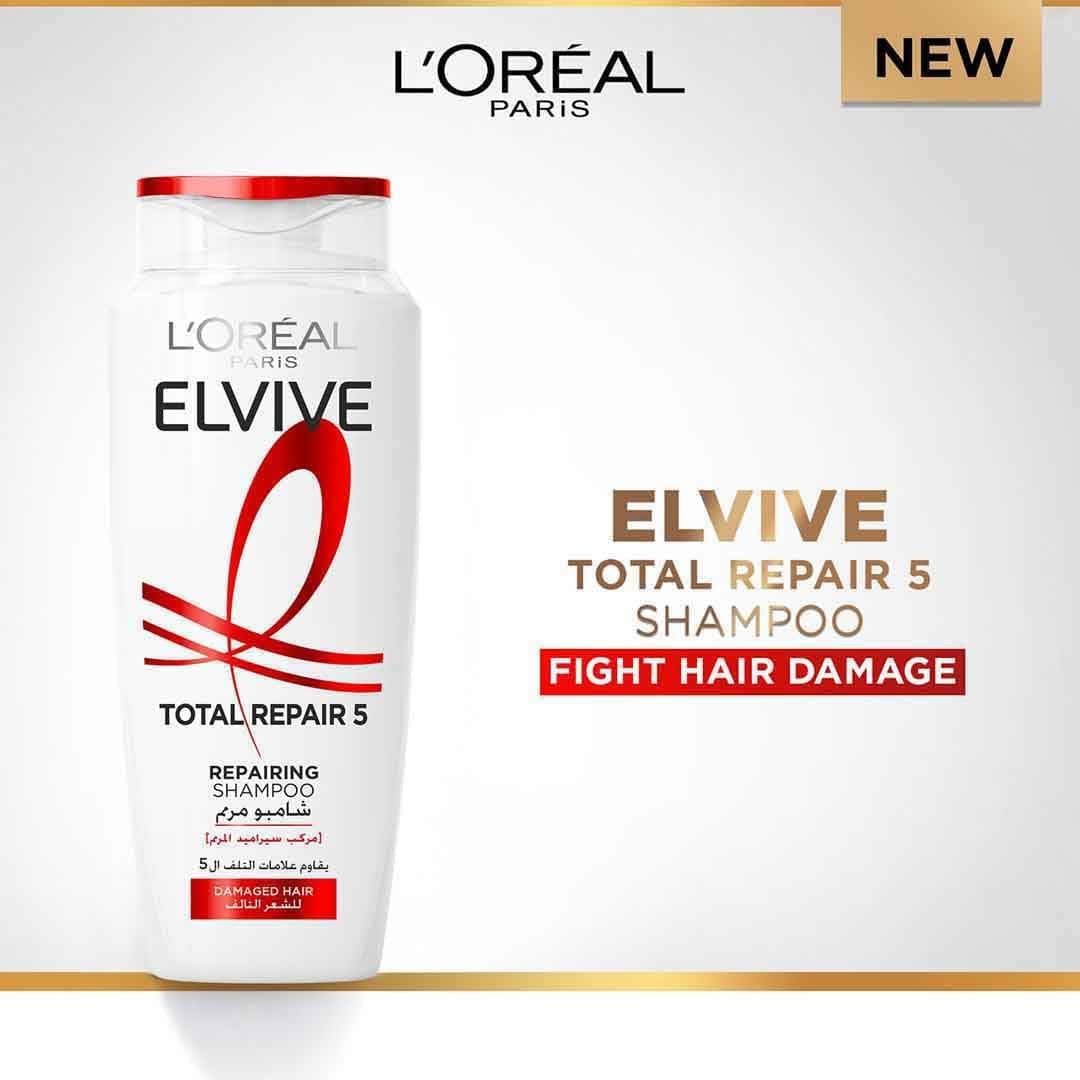 شامپو و نرمکننده L’Oréal Paris Elvive Total Repair 5 ترمیمکننده موهای آسیبدیده و دارای موخوره 400ml + 360ml شامپو و نرمکننده L’Oréal Paris Elvive Total Repair 5 ترمیمکننده موهای آسیبدیده و دارای موخوره 400ml + 360ml