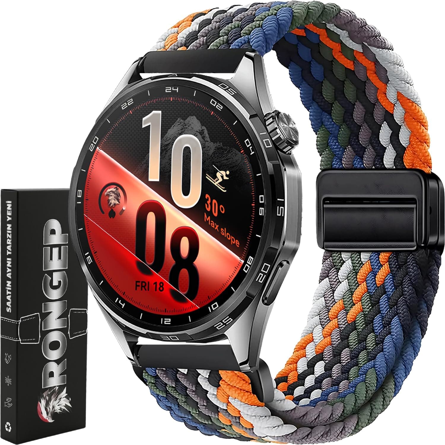 بند ساعت Rongep Örgü Loop سازگار با Huawei، 22mm، پارچه کشی ضدتعریق با سگک مغناطیسی، 46mm مدل GT7/GT7 Pro/GT6/6 Pro/Runner 2/GT5/5 Pro/GT4/GT3 بند ساعت Rongep Örgü Loop سازگار با Huawei، 22mm، پارچه کشی ضدتعریق با سگک مغناطیسی، 46mm مدل GT7/GT7 Pro/GT6/6 Pro/Runner 2/GT5/5 Pro/GT4/GT3