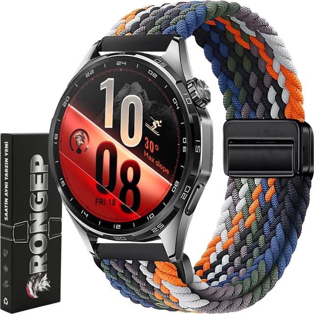بند ساعت Rongep Örgü Loop سازگار با Huawei، 22mm، پارچه کشی ضدتعریق با سگک مغناطیسی، 46mm مدل GT7/GT7 Pro/GT6/6 Pro/Runner 2/GT5/5 Pro/GT4/GT3 بند ساعت Rongep Örgü Loop سازگار با Huawei، 22mm، پارچه کشی ضدتعریق با سگک مغناطیسی، 46mm مدل GT7/GT7 Pro/GT6/6 Pro/Runner 2/GT5/5 Pro/GT4/GT3