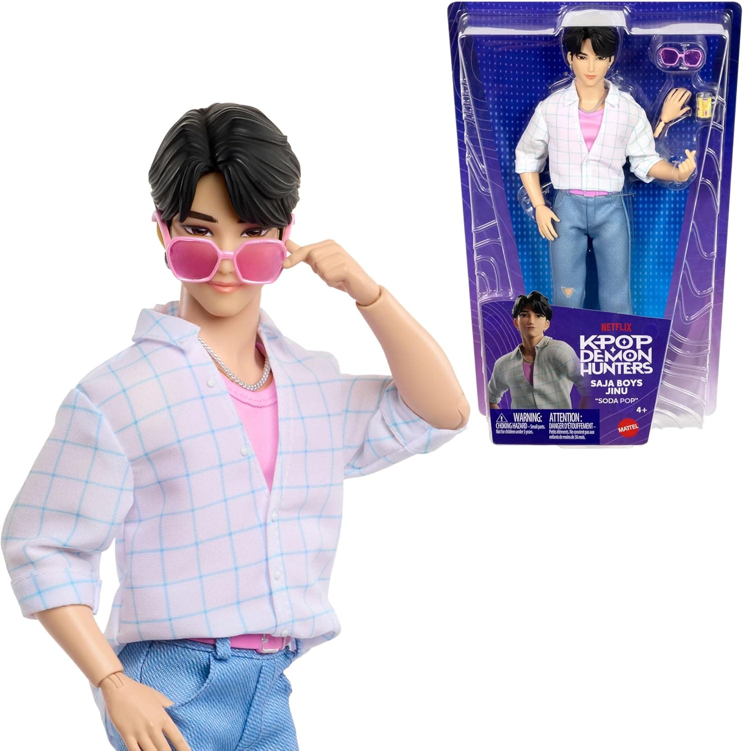 فیگور کاراکتر اصلی Mattel سری K POP Demon Hunters Jinu فیگور کاراکتر اصلی Mattel سری K POP Demon Hunters Jinu