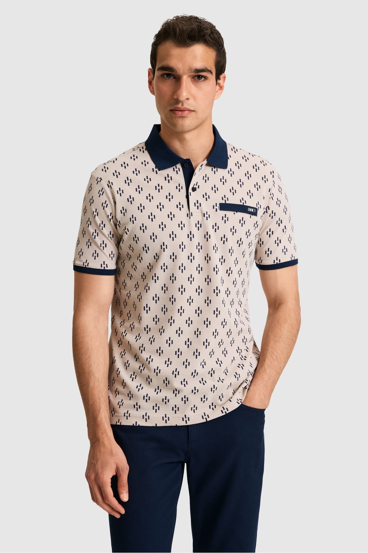 تیشرت مردانه U.S. Polo Assn. فیت معمولی یقه پولو رنگ سنگی مدل 50326994-VR049 تیشرت مردانه U.S. Polo Assn. فیت معمولی یقه پولو رنگ سنگی مدل 50326994-VR049