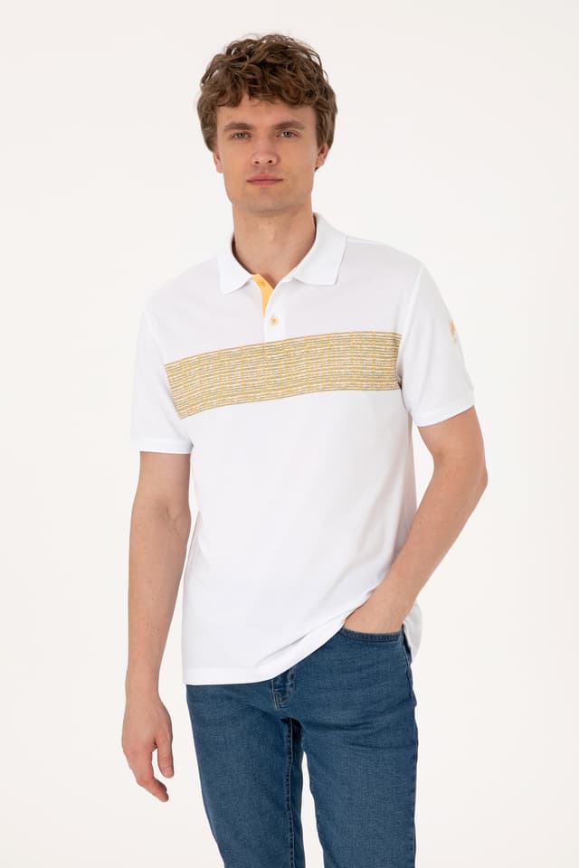 تیشرت مردانه U.S. Polo Assn. فیت معمولی یقه پولو سفید مدل 50306812-VR049 تیشرت مردانه U.S. Polo Assn. فیت معمولی یقه پولو سفید مدل 50306812-VR049
